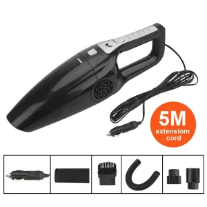 Portable Car Vacuum Cleaner – 12V Wet & Dry Handheld Vacuum with High Suction Power