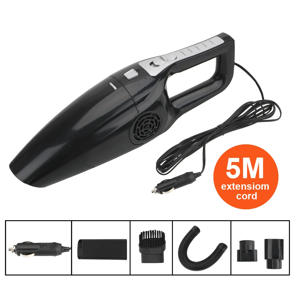 Portable Car Vacuum Cleaner – 12V Wet & Dry Handheld Vacuum with High Suction Power