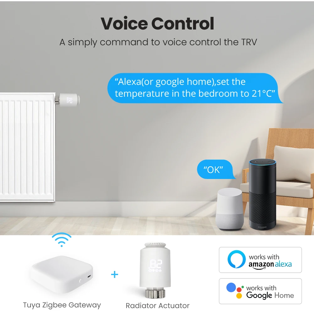 Smart Radiator Thermostat Valve – Programmable Temperature Controller Compatible with Alexa & Google Home - Image 6