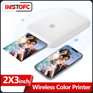 Portable Bluetooth Photo Printer – Mini Wireless Pocket Printer for 2×3 Inch Sticky Paper