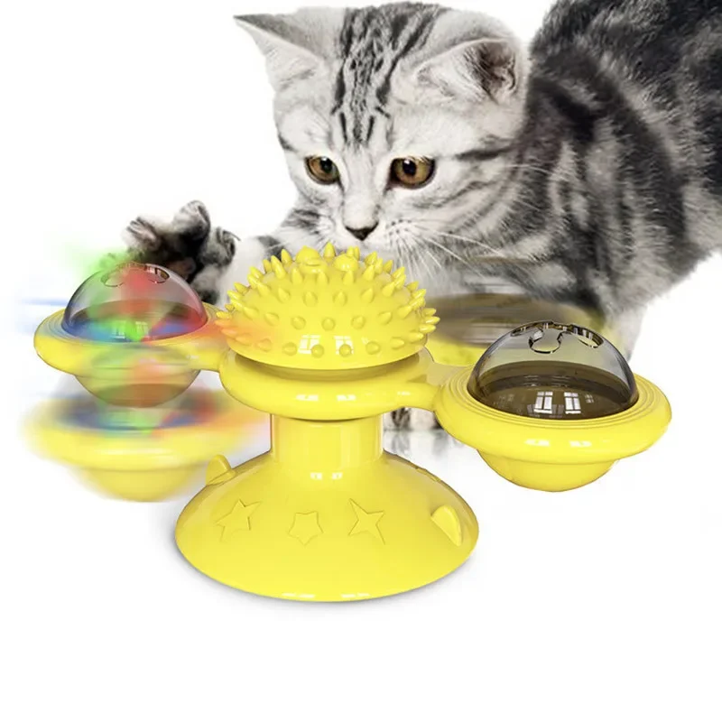 Interactive Windmill Cat Toy with Rotating Turntable – Puzzle Teasing Toy for Kittens & Adult Cats - Image 10
