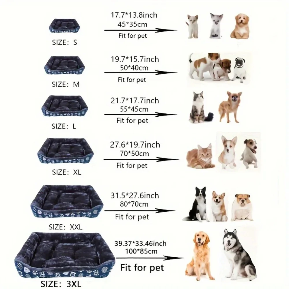 Soft Pet Bed Sofa Mat – Comfortable Dog & Cat Sleeping Cushion for All Sizes - Image 3