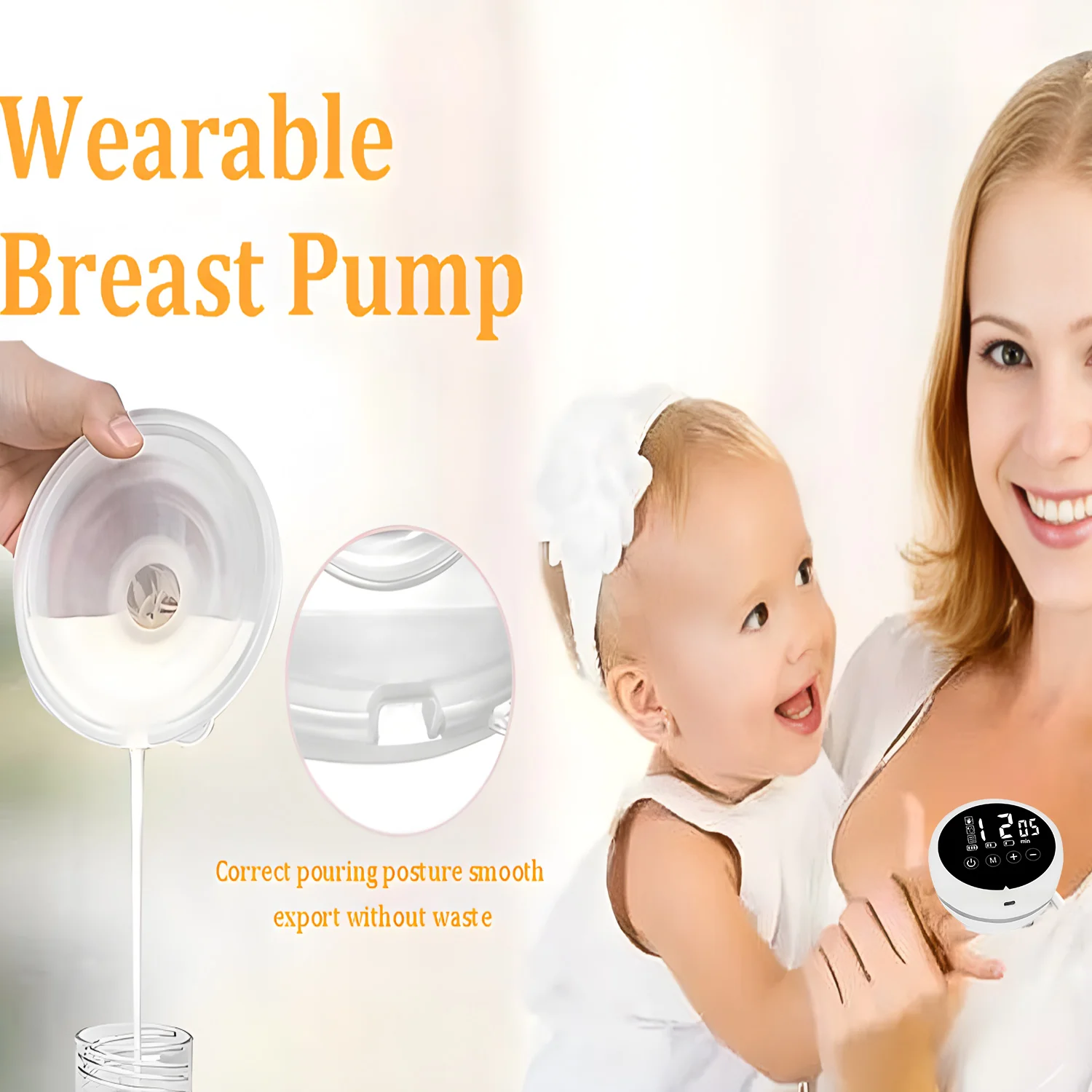 Wearable Electric Breast Pump – Hands-Free Double Breast Milk Collector, Silent Design - Image 6