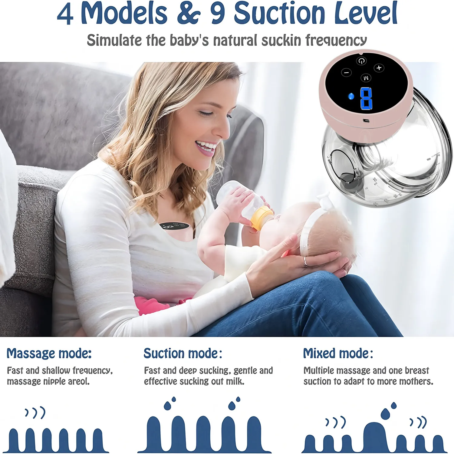 Wearable Electric Breast Pump – Portable Hands-Free Silent Breast Milk Collector (Single Unit) - Image 3