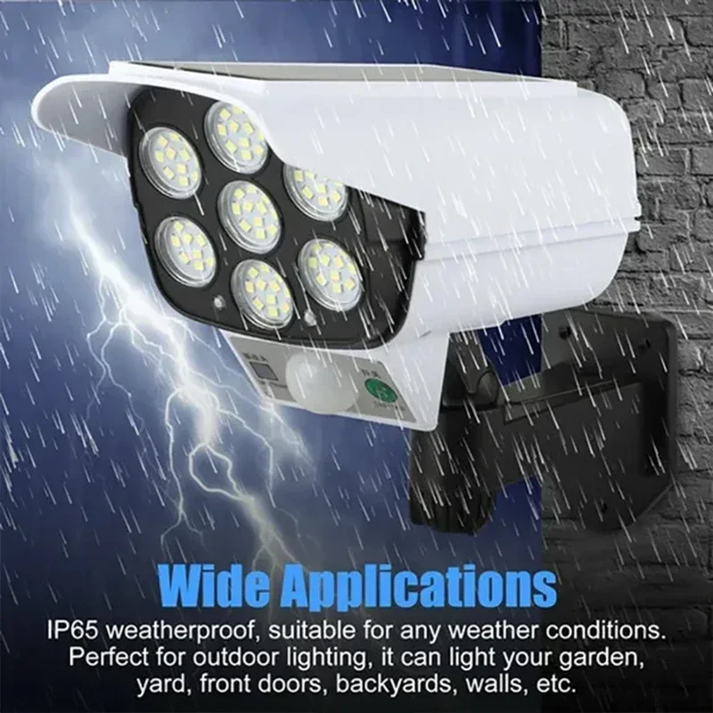 Solar LED Security Light with Dummy Camera – Motion Sensor Outdoor Night Light, IP65 Waterproof - Image 3