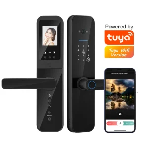 Smart Fingerprint Door Lock with Camera – WiFi Digital Lock with Indoor Display