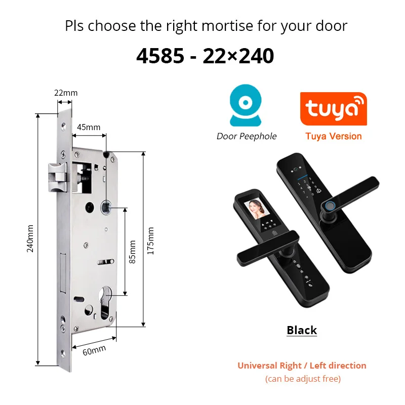 Smart Fingerprint Door Lock with Camera – WiFi Digital Lock with Indoor Display - Image 21
