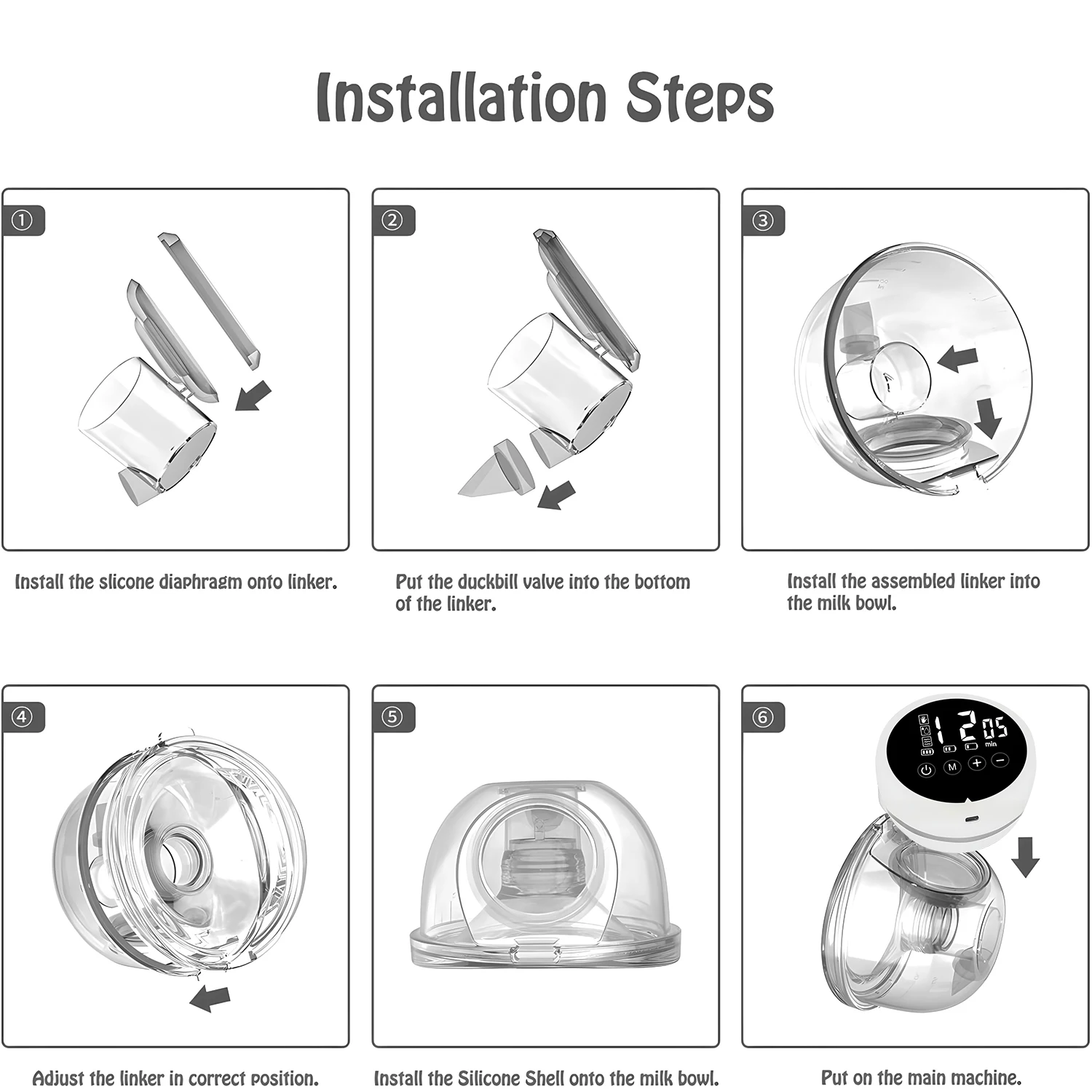 Wearable Electric Breast Pump – Hands-Free Double Breast Milk Collector, Silent Design - Image 3