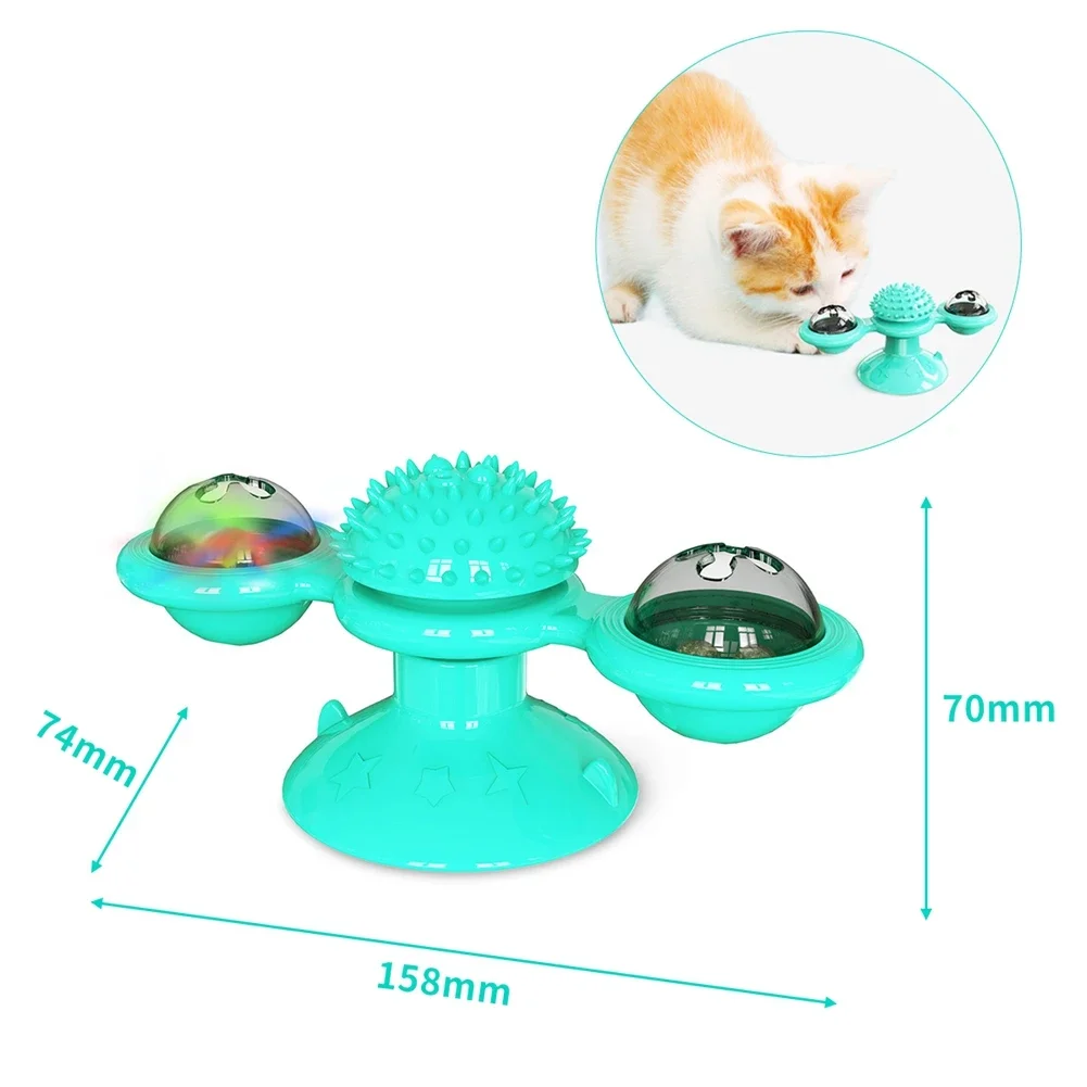 Interactive Windmill Cat Toy with Rotating Turntable – Puzzle Teasing Toy for Kittens & Adult Cats - Image 6