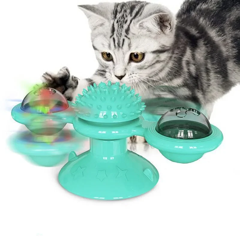 Interactive Windmill Cat Toy with Rotating Turntable – Puzzle Teasing Toy for Kittens & Adult Cats - Image 7