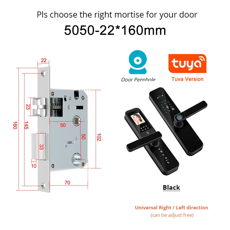Smart Fingerprint Door Lock with Camera – WiFi Digital Lock with Indoor Display - Image 10