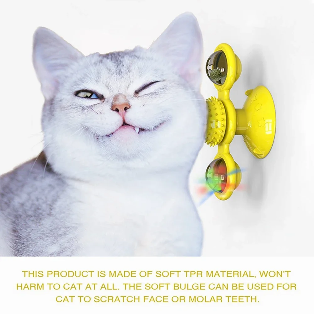 Interactive Windmill Cat Toy with Rotating Turntable – Puzzle Teasing Toy for Kittens & Adult Cats - Image 5