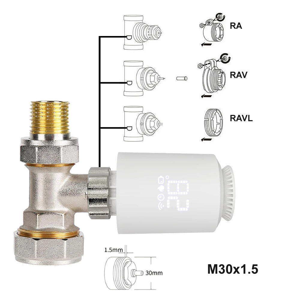Smart Radiator Thermostat Valve – Programmable Temperature Controller Compatible with Alexa & Google Home - Image 5
