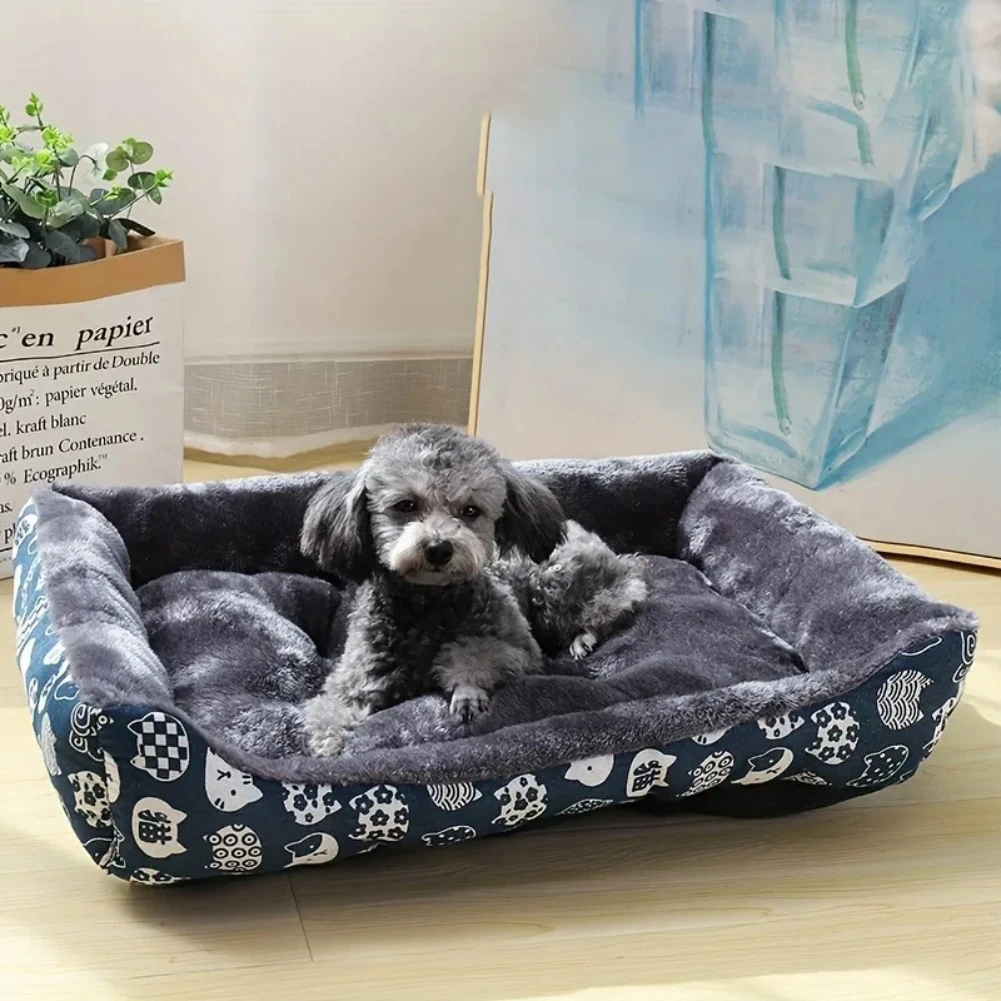 Soft Pet Bed Sofa Mat – Comfortable Dog & Cat Sleeping Cushion for All Sizes - Image 4