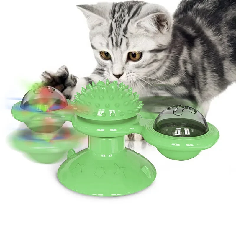 Interactive Windmill Cat Toy with Rotating Turntable – Puzzle Teasing Toy for Kittens & Adult Cats - Image 8