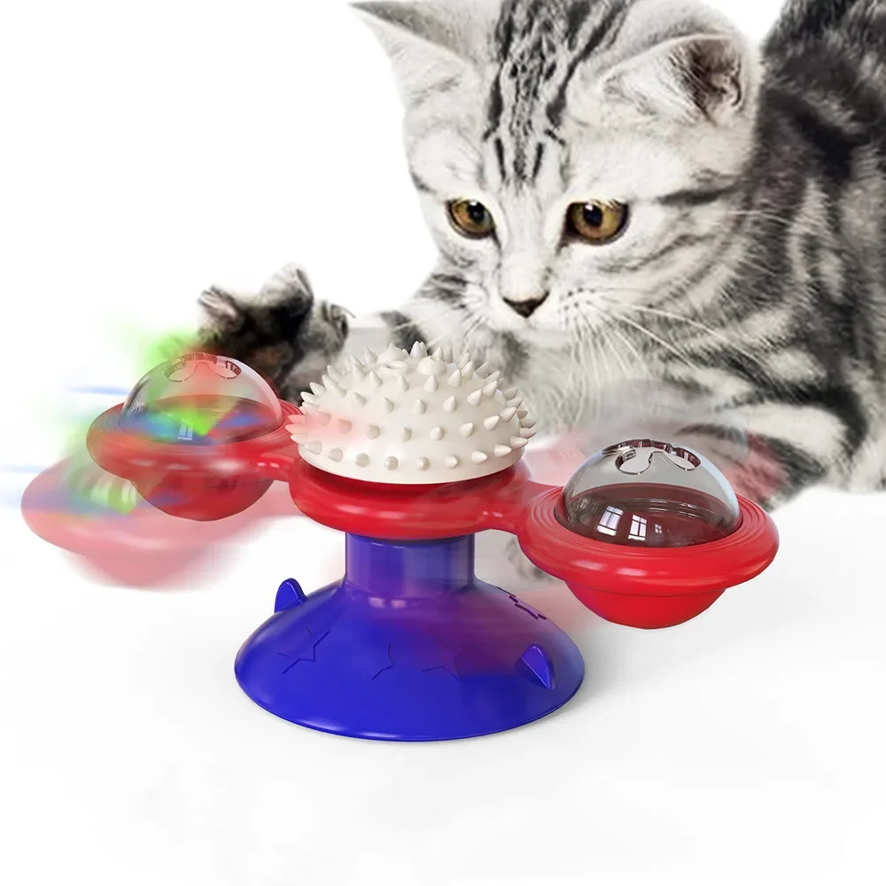 Interactive Windmill Cat Toy with Rotating Turntable – Puzzle Teasing Toy for Kittens & Adult Cats - Image 9