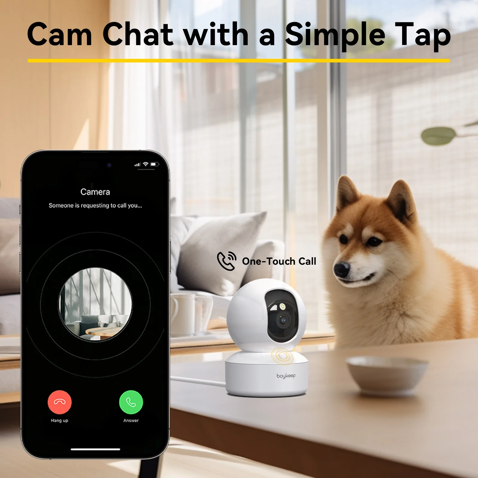 Smart Indoor Security Camera – WiFi Baby Monitor with Night Vision, 360° Pan & Tilt