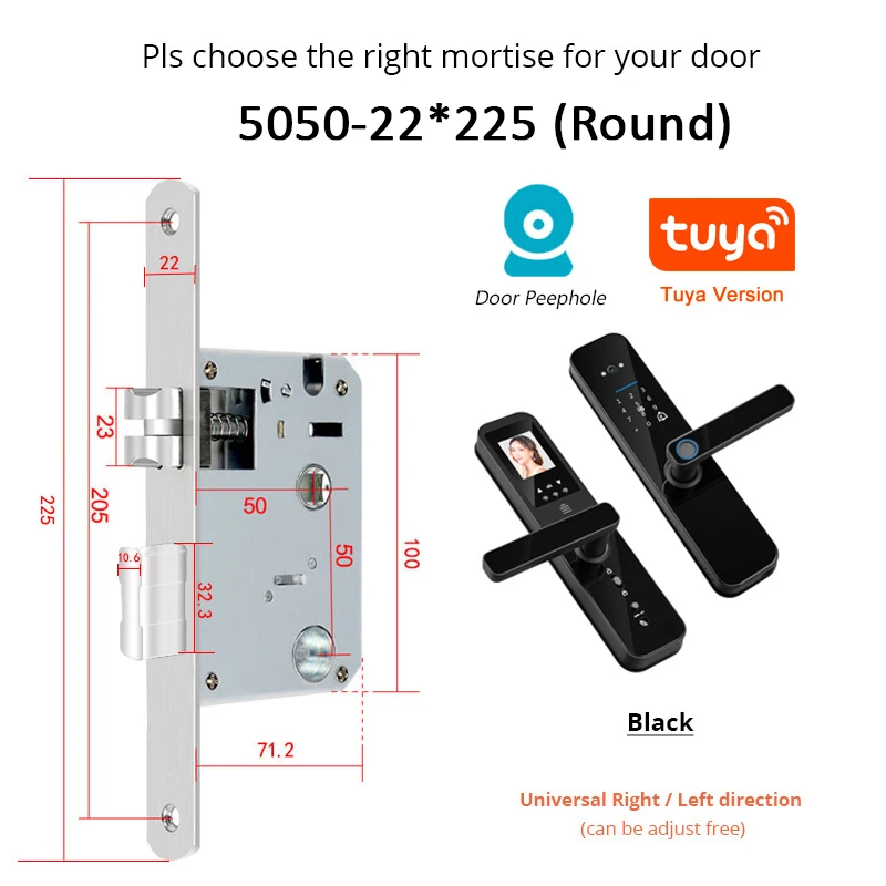 Smart Fingerprint Door Lock with Camera – WiFi Digital Lock with Indoor Display - Image 22