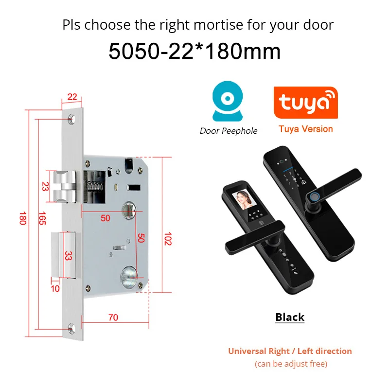 Smart Fingerprint Door Lock with Camera – WiFi Digital Lock with Indoor Display - Image 7